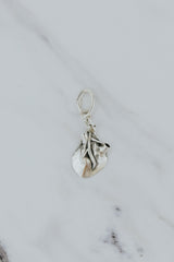 Wings Hawaii anatomical heart necklace charm in sterling silver. Charm Bar mix, match, customize, create your own charm necklace. Fine jewelry handmade in Maui. 