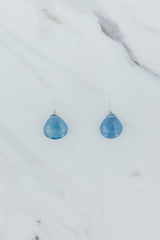 Wings Hawaii aquamarine earring charms in sterling silver. Fine jewelry handmade in Maui. 