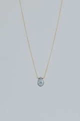 Single Stone Necklace -  Aquamarine thumbnail