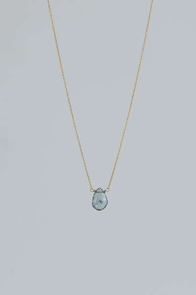 Single Stone Necklace -  Aquamarine