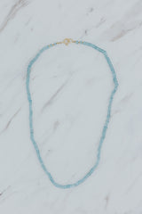 Wings Hawaii Beach Beaded Strand necklace. Available in Apatite, Turquoise, and Sodalite. Fine jewelry handcrafted with aloha in Maui.  thumbnail