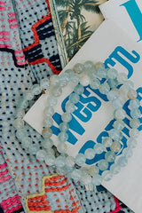 Stretchy Beaded Bracelet - Aquamarine thumbnail