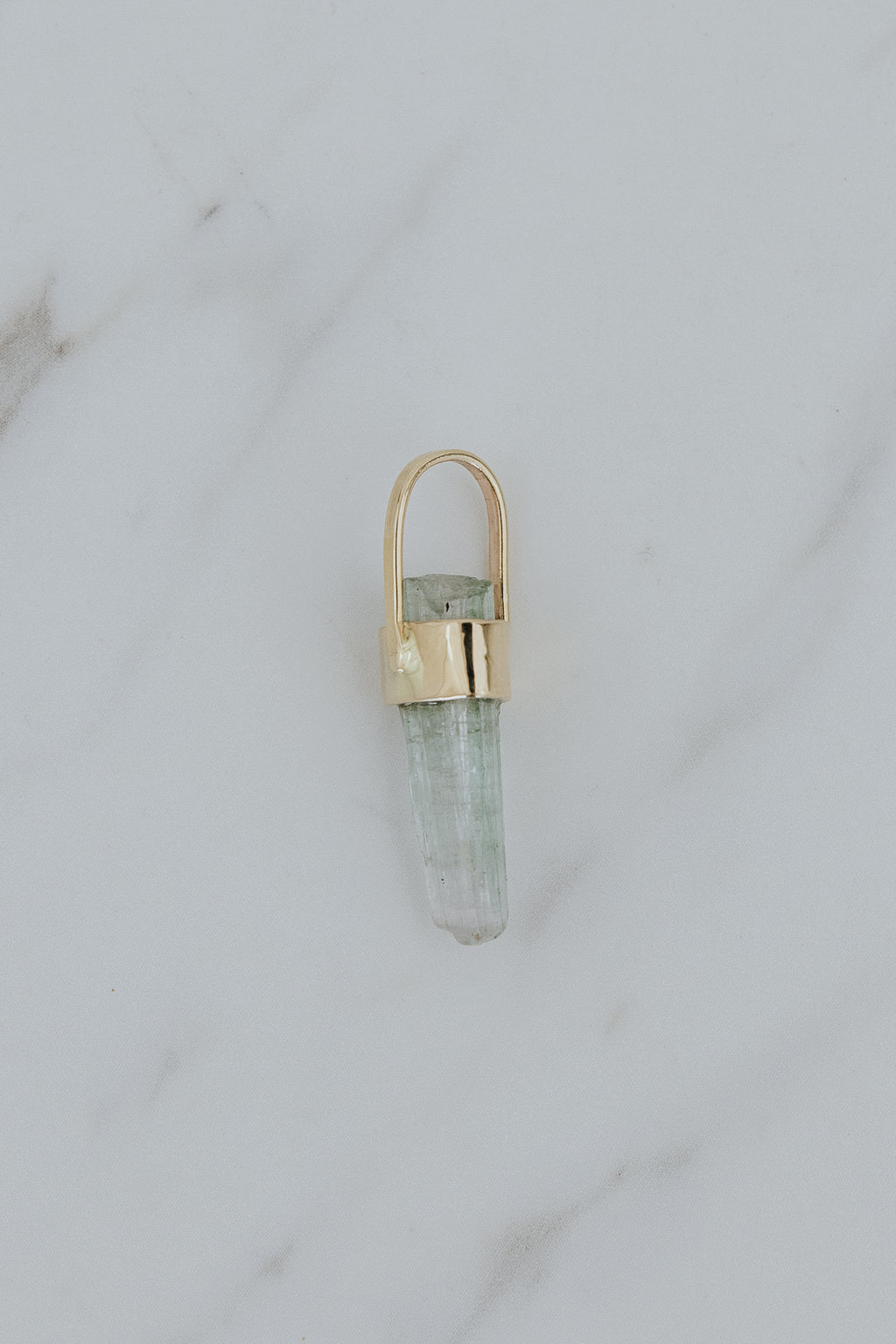 Necklace Charm - Raw Tourmaline | 14k