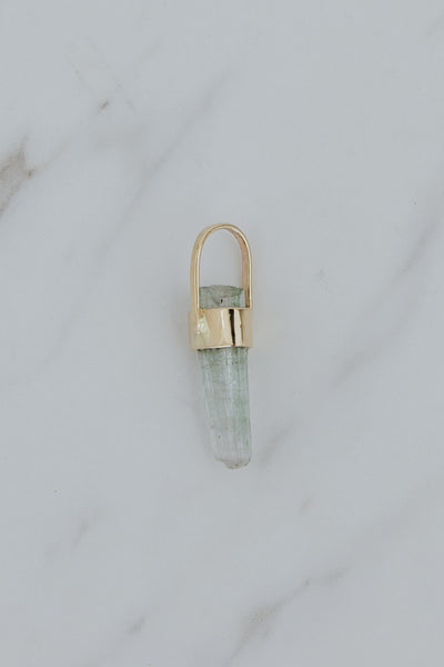 Necklace Charm - Raw Tourmaline | 14k
