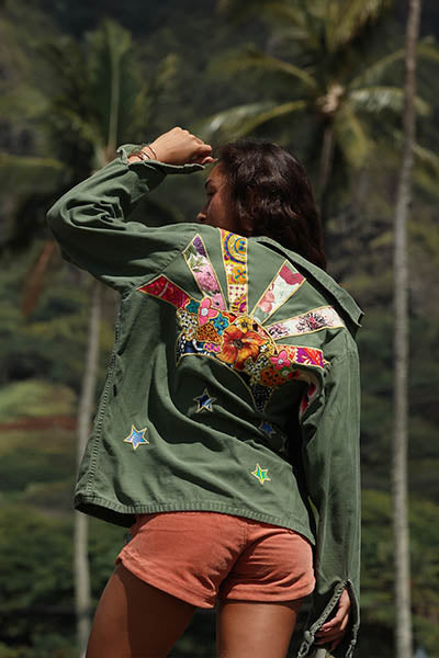 Vintage Sun + Moon Army Jacket
