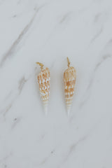 Wings Hawaii Auger Shell charms for hoop earrings. Fine shell jewelry handmade with aloha in Maui. Elevated, modern beach jewelry handcrafted in Hawaii.  thumbnail