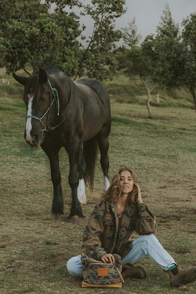 Aztec Army Jacket - Rainbow