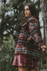 Aztec Army Jacket - Wine thumbnail