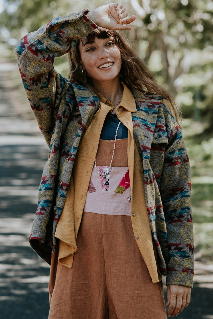 Aztec Army Jacket - Rainbow