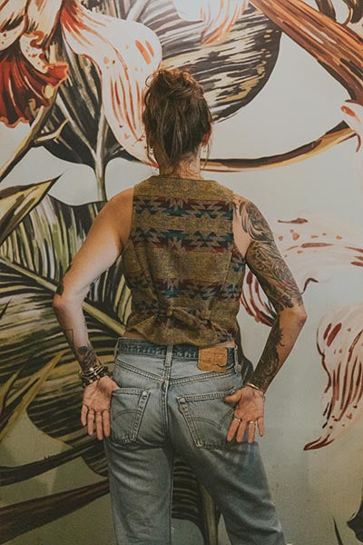 Aztec Wool Vest - Rainbow
