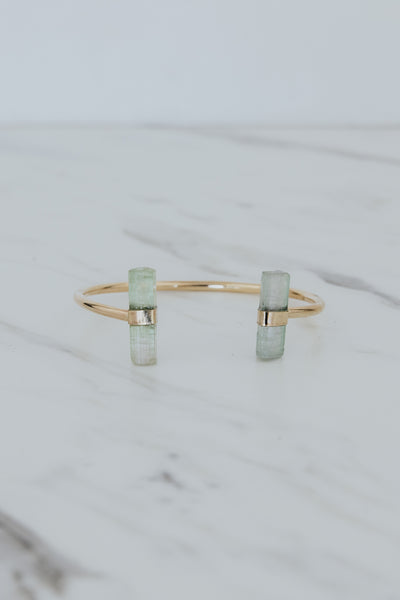 Banded Green Tourmaline Cuff
