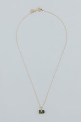 Wings Hawaii Banded Crystal Charm Necklaces green tourmaline 14k gold fill  thumbnail