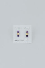 Banded Crystal Studs - Amethyst thumbnail