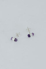 Banded Crystal Studs - Amethyst thumbnail