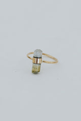 Banded Crystal Ring - Blue & Green Tourmaline thumbnail