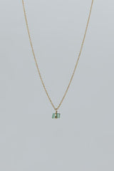 Banded Emerald Necklace - 14k thumbnail