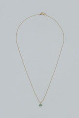 Banded Emerald Necklace - 14k thumbnail
