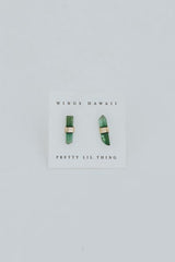 Banded Crystal Studs | 14K thumbnail