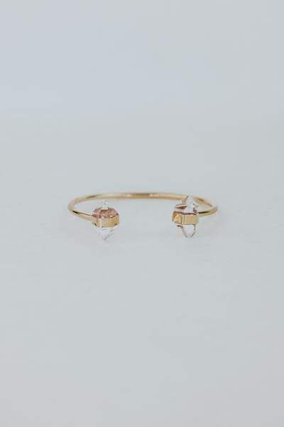 Herkimer Diamond Crystal Cuff