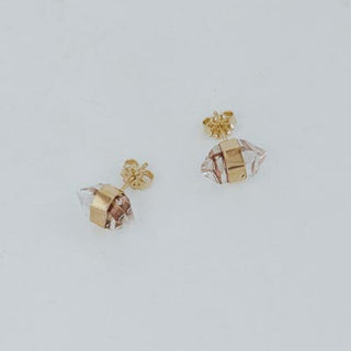 Banded Crystal Studs - Herkimer Diamond