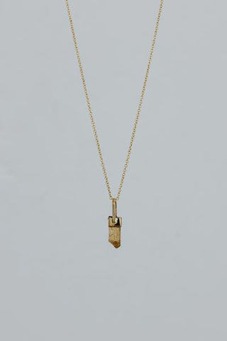 Bullet Charm Necklace - Imperial Topaz