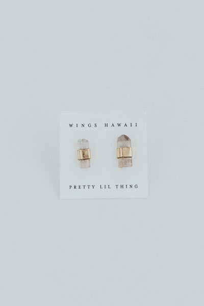 Blue Tip Imperial Topaz Studs