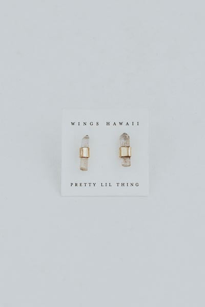 Blue Tip Imperial Topaz Studs