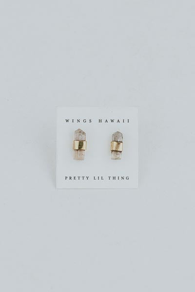 Blue Tip Imperial Topaz Studs