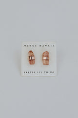 Banded Crystal Studs - Imperial Topaz 14k thumbnail