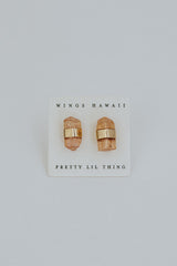 Banded Crystal Studs - Imperial Topaz 14k thumbnail