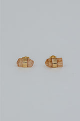 Banded Crystal Studs - Imperial Topaz 14k thumbnail
