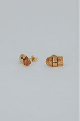 Banded Crystal Studs - Imperial Topaz 14k thumbnail