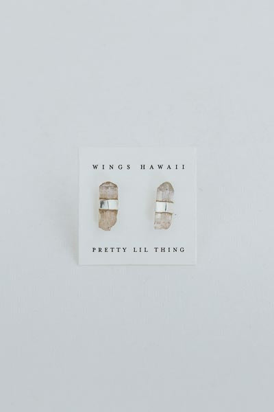 Blue Tip Imperial Topaz Studs