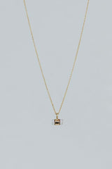 Wings Hawaii Banded Crystal Charm Necklaces pink tourmaline 14k gold fill  thumbnail