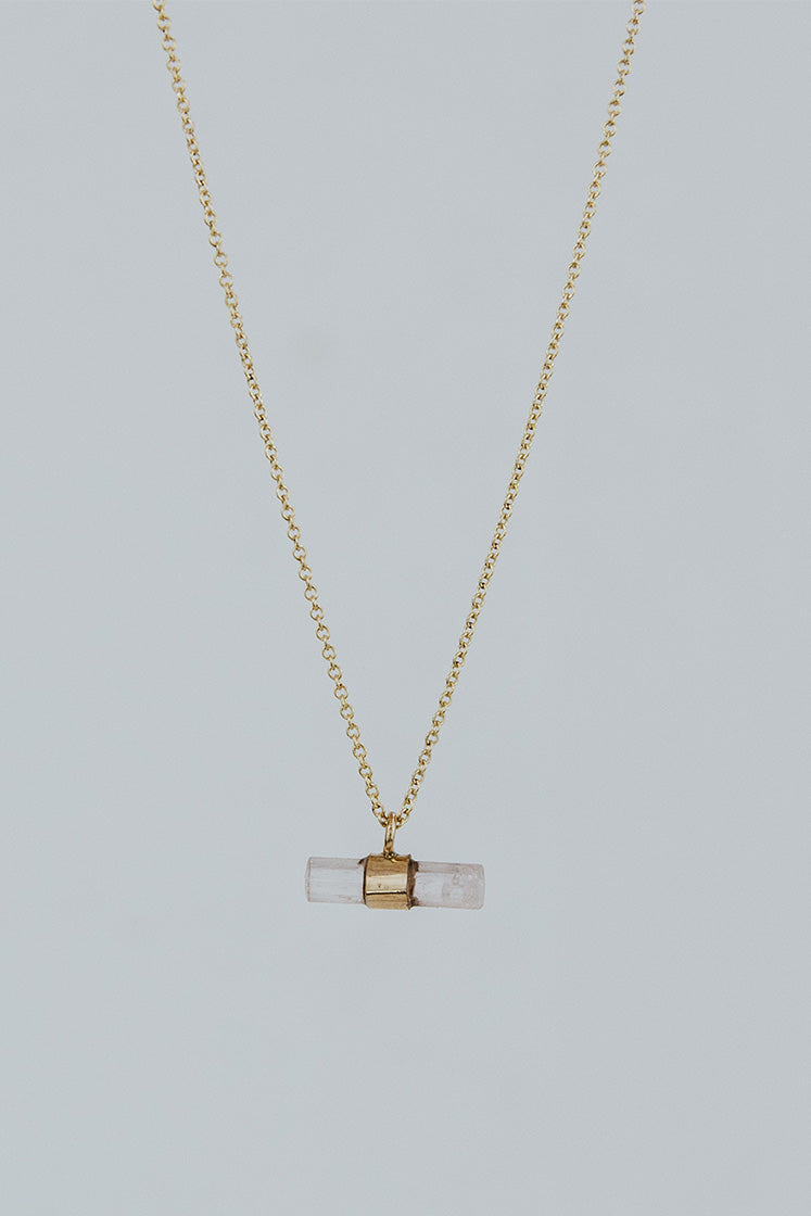 Banded Pink Tourmaline Necklace