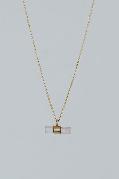 Banded Pink Tourmaline Necklace