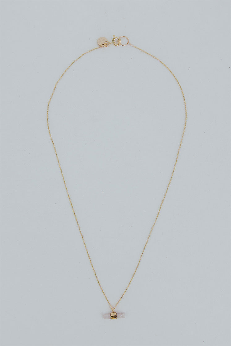 Banded Pink Tourmaline Necklace