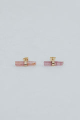 Banded Crystal Studs | 14K thumbnail