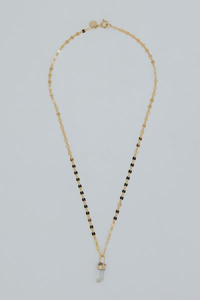 Bullet Charm Necklace - Tourmaline