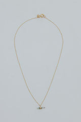 Banded Crystal Charm Necklace - Green Tourmaline thumbnail