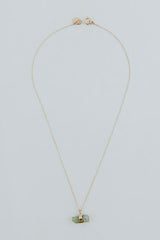 Wings Hawaii Banded Crystal Charm Necklaces watermelon tourmaline 14k gold fill  thumbnail