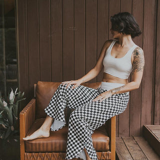 Pau Hana Pants - Black and White Checker