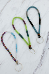 Wings Hawaii hand-beaded keychains. Colorful, chic bracelet-style loop keychains perfect for travel and great gifts thumbnail