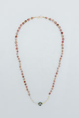 Tahitian Pearl Beaded Necklace - Pink Tourmaline thumbnail