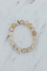 Gem Stretch Bracelet Large - Sakura Agate thumbnail