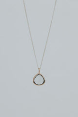 Dew Drop Necklace - Aquamarine Mixed Metals thumbnail