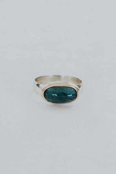 Horizon Ring - Cats Eye Tourmaline | 14k