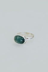 Wings Hawaii blue cats eye tourmaline bezel-set ring in sterling silver thumbnail