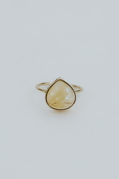 Dew Drop Ring - Citrine