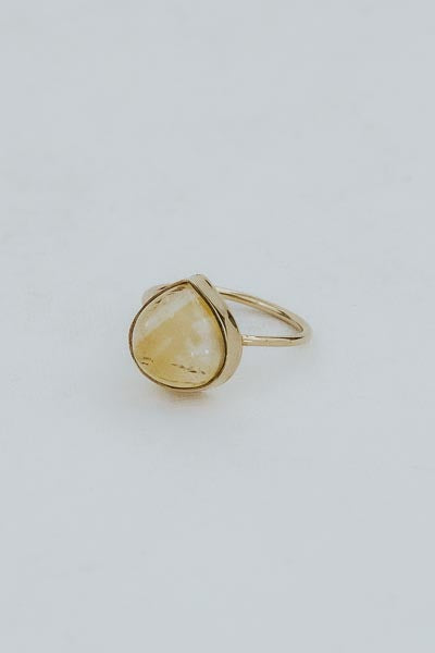 Dew Drop Ring - Citrine